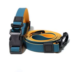 Waterproof Wear-Resistant & Tear-Proof Two-color honeycomb embossed traction rope set  Anti-Slip Buckle Easy-to-Clean 4.92FT Adjustable Length Be (Color: Blue-orange, size: 1.5cm*150cm)